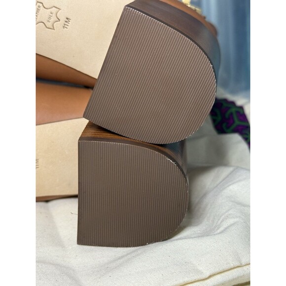 NIB Tory Burch Kira 70MM Bootie Leather Ankle Boots in Mid Tan 59585 Size US 11 - Picture 16 of 16